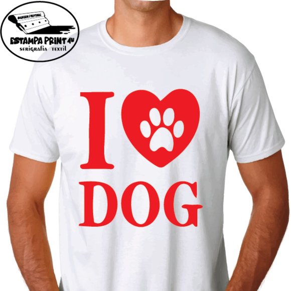 LOVE DOG T-SHIRT UNISEX VALENTINE'S DAY - Picture 1 of 1